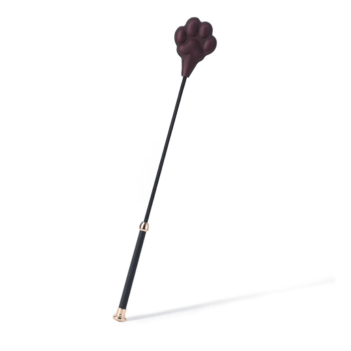 「Dog Paw」Handmade Color - changing Leather Paddle: Handmade BDSM dog paddle. Made of heat - reactive, color - changing leather. Features cute dog - paw design, blending artisanal kink - play style with touch - responsive color shift.