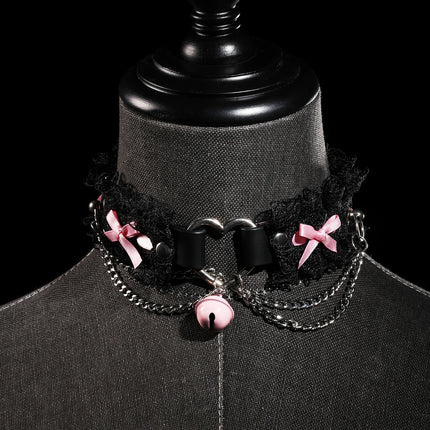 「Lilith」Handmade Color-changing Leather Lace Choker