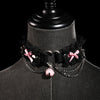 「Lilith」Handmade Color-changing Leather Lace Choker