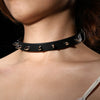 「Dangerluvs」Handmade Leather Spike Choker
