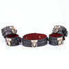 「Rose Shackle 」Handmade BDSM Leather Collar & Cuffs Set